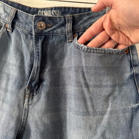 Rewash High Rise Jeans Y2K Streetwear 9/29 Junior Crop Vintage Staple Distressed - Picture 2 of 16